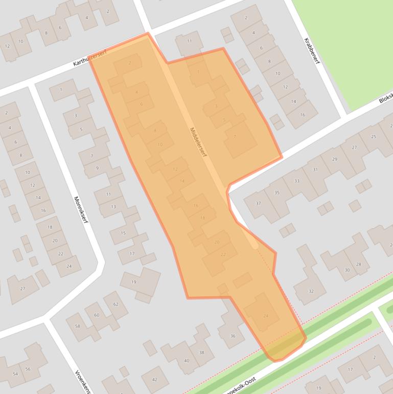 Kaart van postcodegebied 5706JS.