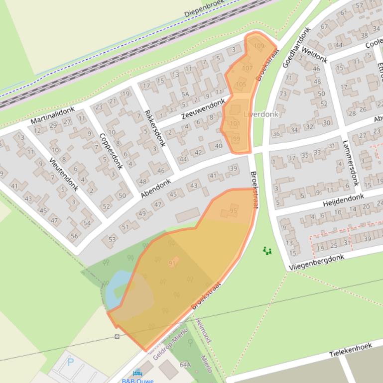 Kaart van postcodegebied 5706KB.