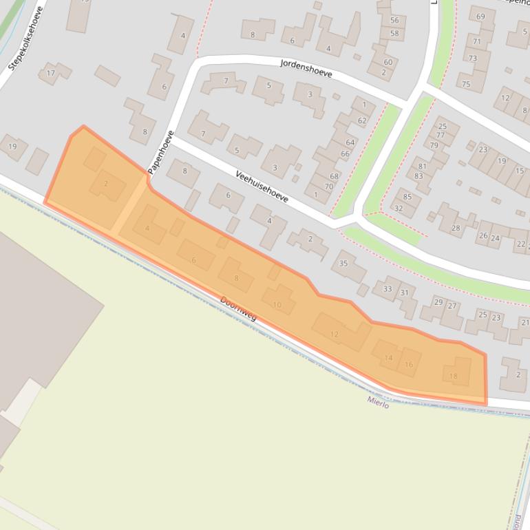 Kaart van postcodegebied 5706KC.