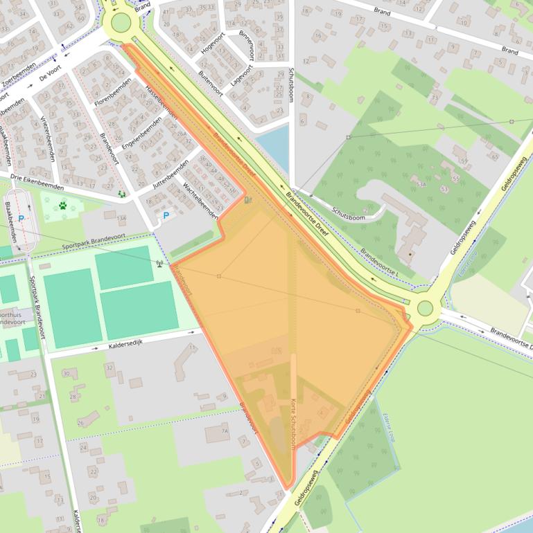 Kaart van postcodegebied 5706KE.