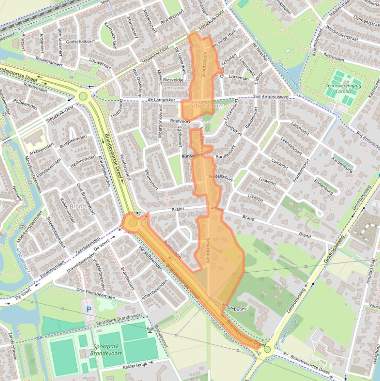Kaart van postcodegebied 5706KH.