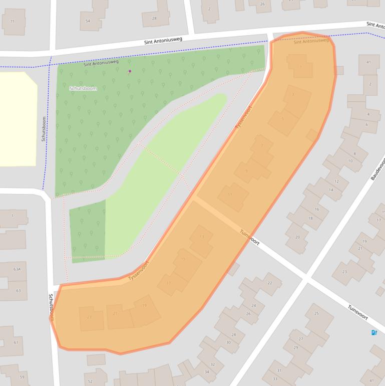 Kaart van postcodegebied 5706KK.