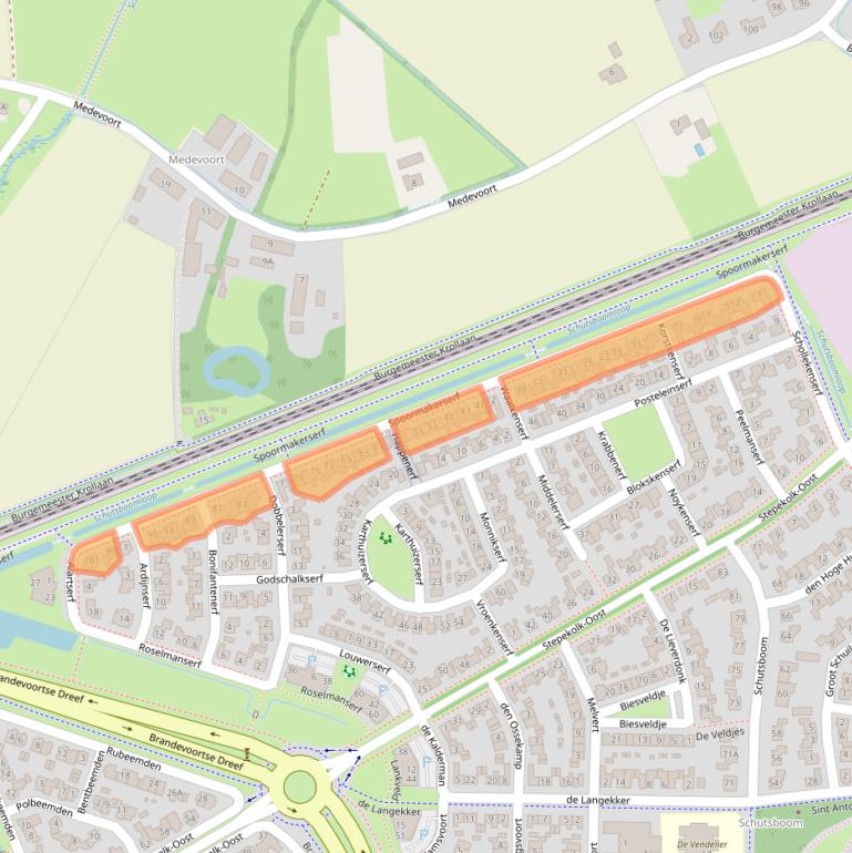 Kaart van postcodegebied 5706KX.