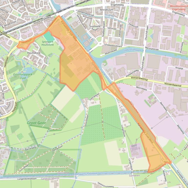 Kaart van postcodegebied 5706LD.