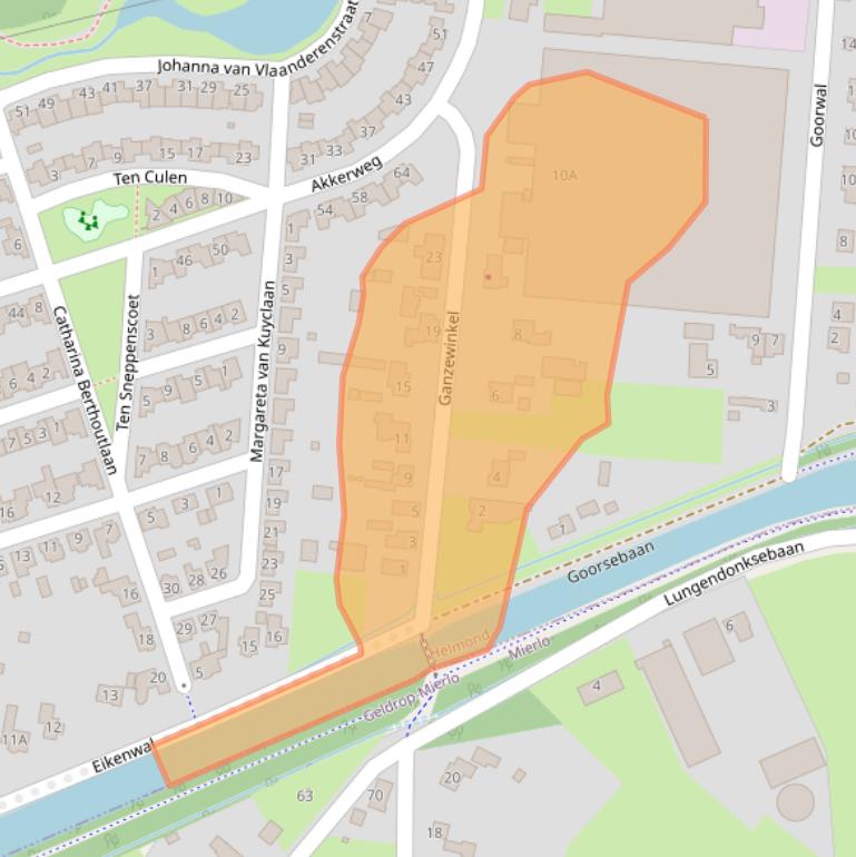 Kaart van postcodegebied 5706LK.