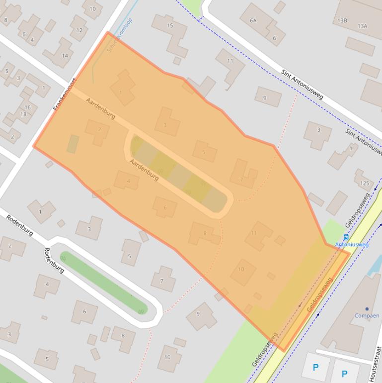 Kaart van postcodegebied 5706LP.