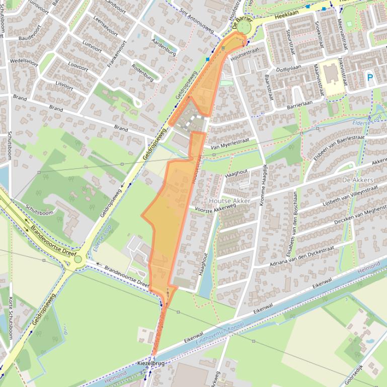 Kaart van postcodegebied 5706LR.