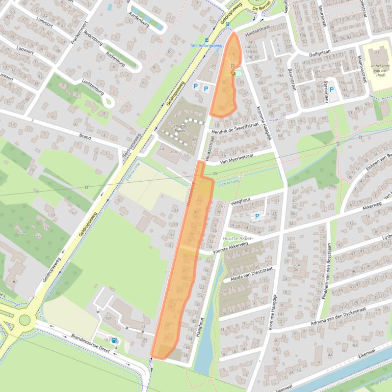 Kaart van postcodegebied 5706LS.