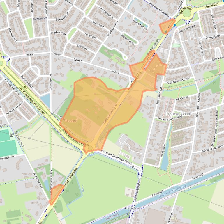 Kaart van postcodegebied 5706LT.