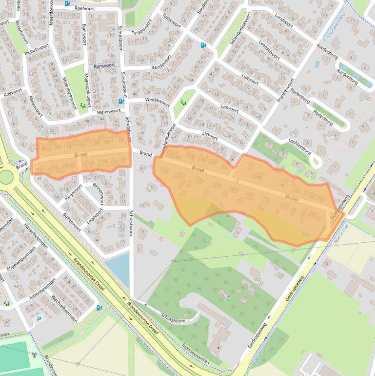 Kaart van postcodegebied 5706LV.