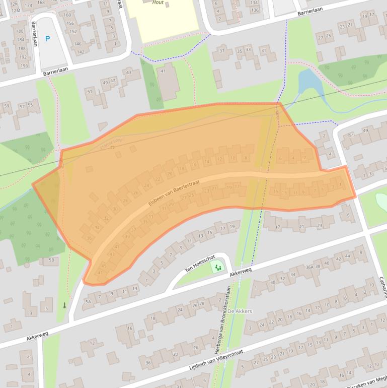 Kaart van postcodegebied 5706MA.