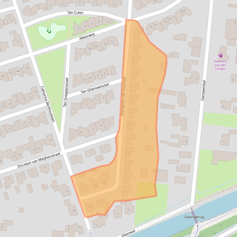 Kaart van postcodegebied 5706MD.