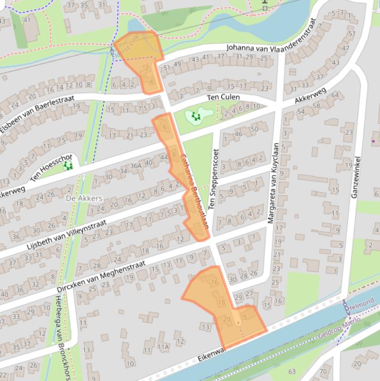 Kaart van postcodegebied 5706MH.