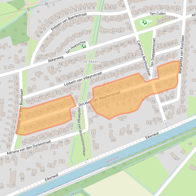 Kaart van postcodegebied 5706MK.