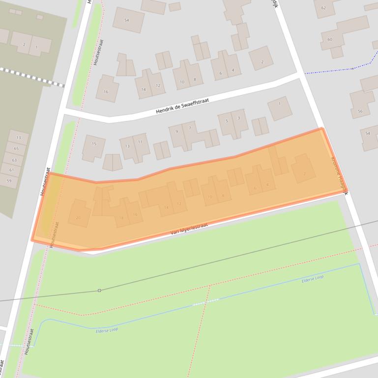 Kaart van postcodegebied 5706MZ.