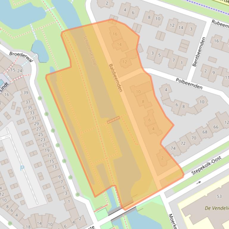 Kaart van postcodegebied 5706ND.
