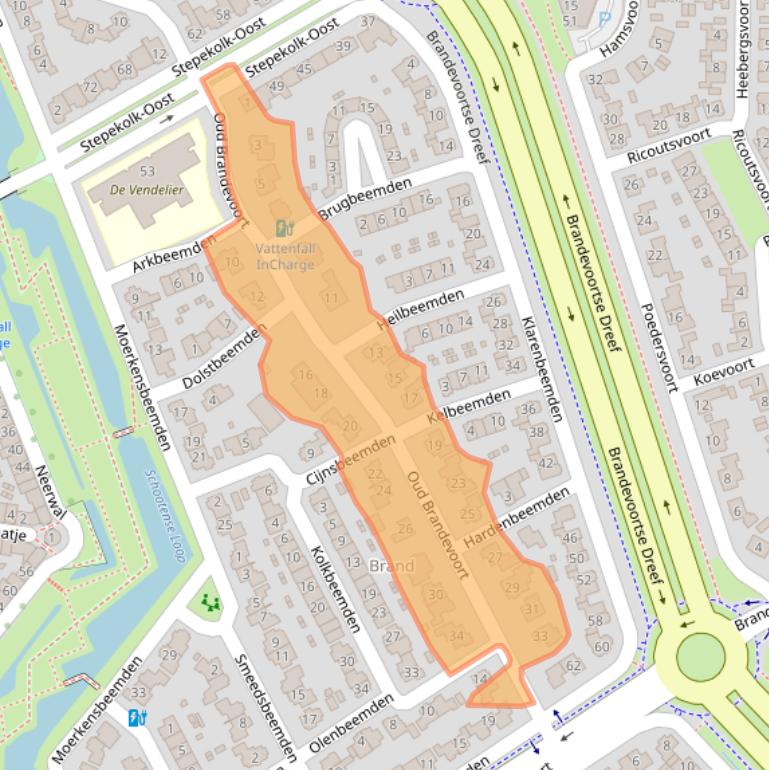 Kaart van postcodegebied 5706NE.