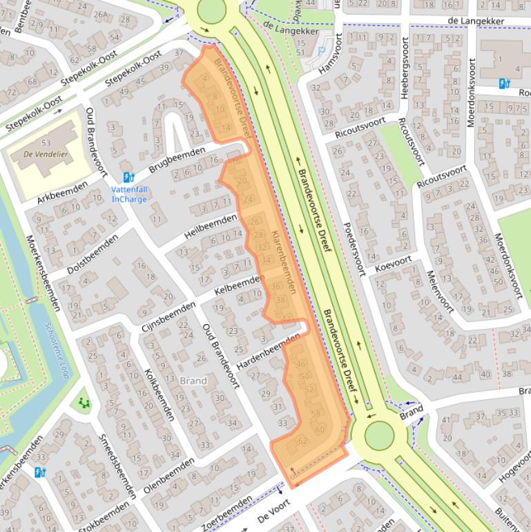 Kaart van postcodegebied 5706NG.