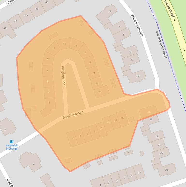 Kaart van postcodegebied 5706NH.