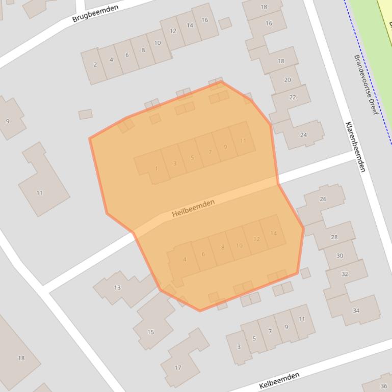 Kaart van postcodegebied 5706NJ.