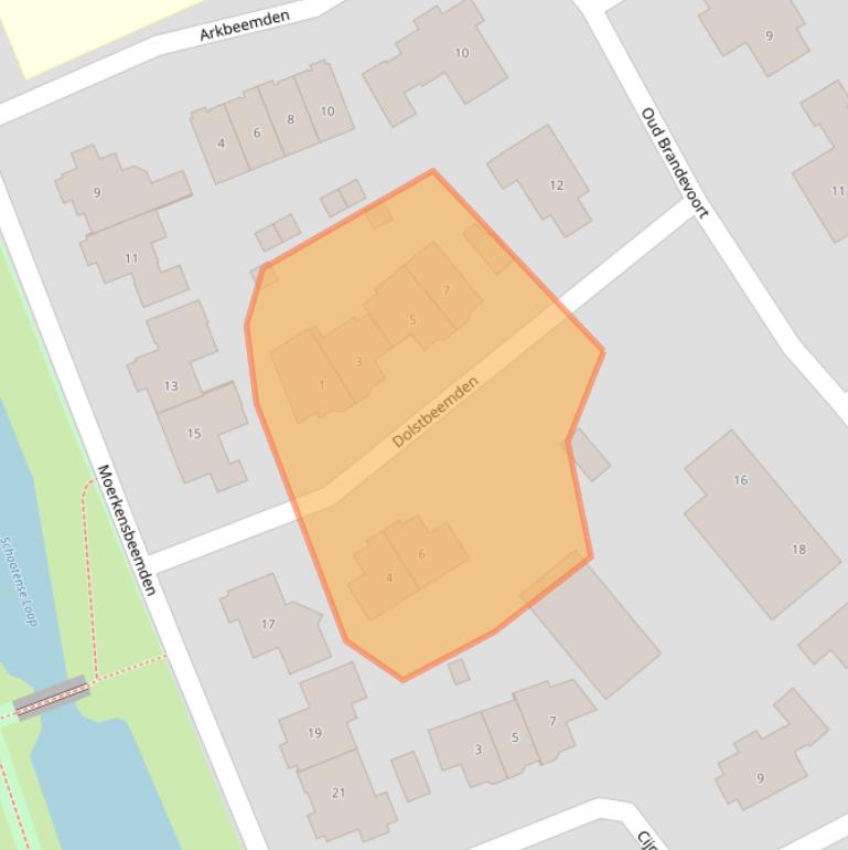 Kaart van postcodegebied 5706NN.