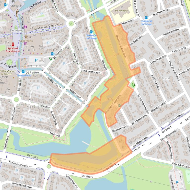 Kaart van postcodegebied 5706NV.