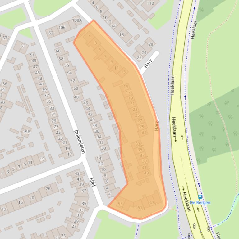 Kaart van postcodegebied 5706PA.