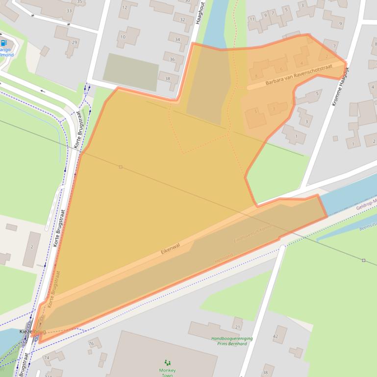 Kaart van postcodegebied 5706PZ.