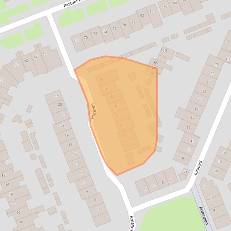 Kaart van postcodegebied 5706RB.