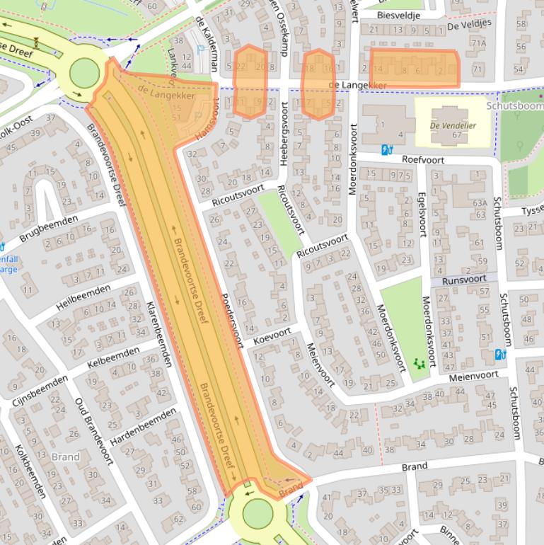 Kaart van postcodegebied 5706SJ.