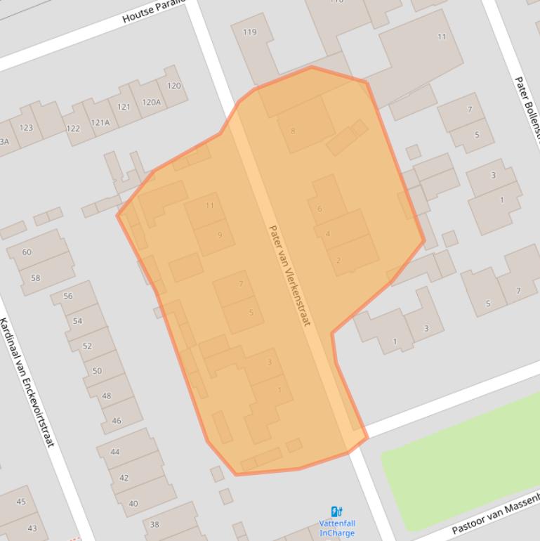 Kaart van postcodegebied 5706TT.