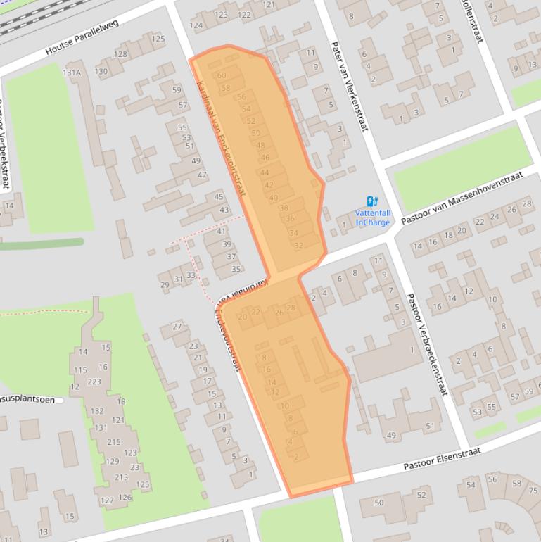 Kaart van postcodegebied 5706TX.