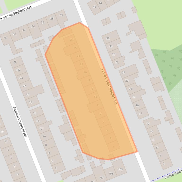 Kaart van postcodegebied 5706VK.