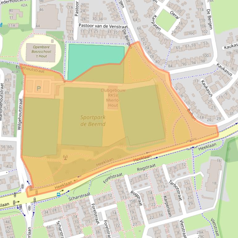 Kaart van postcodegebied 5706VW.