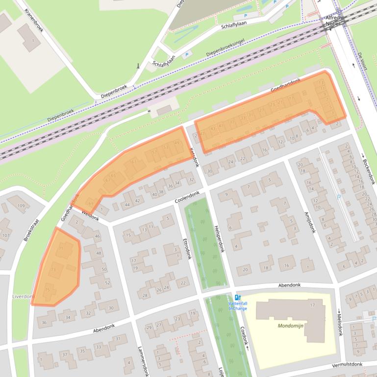 Kaart van postcodegebied 5706WT.