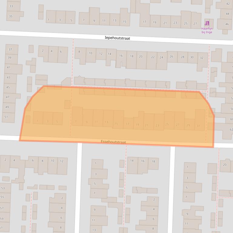 Kaart van postcodegebied 5706XN.