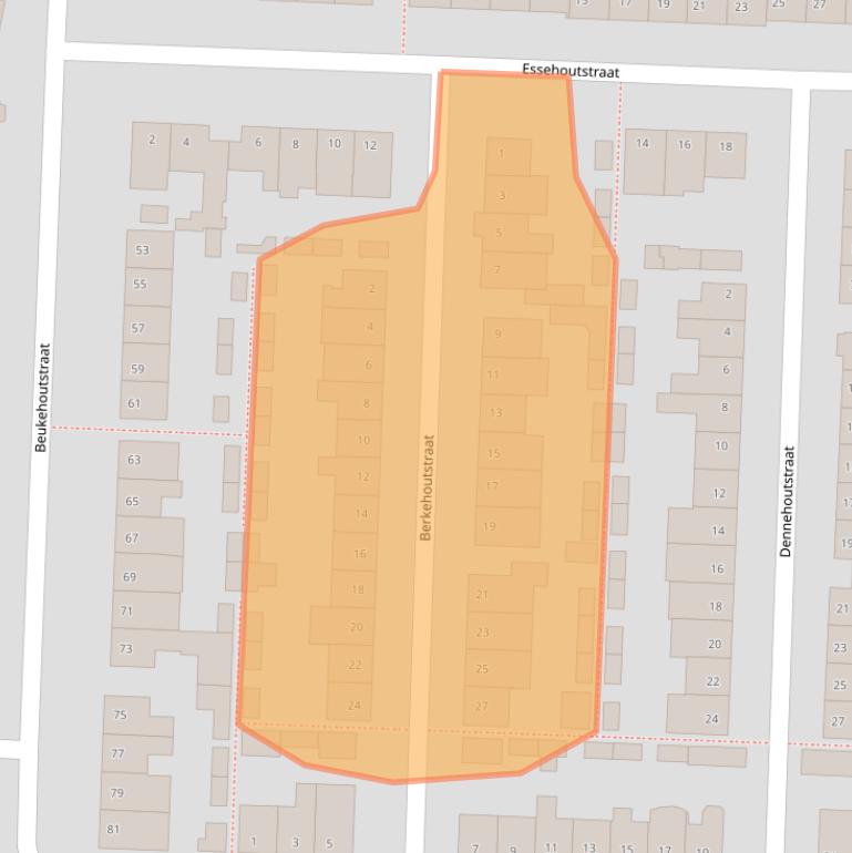 Kaart van postcodegebied 5706XR.