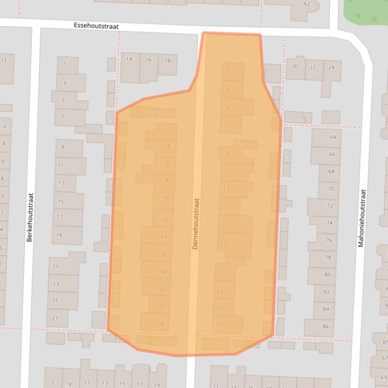 Kaart van postcodegebied 5706XS.