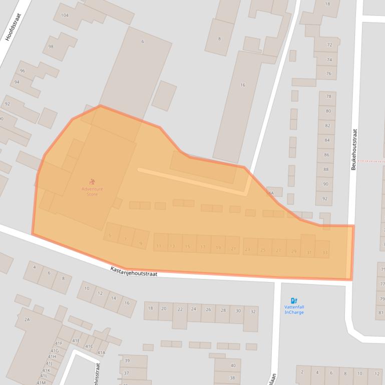 Kaart van postcodegebied 5706XX.