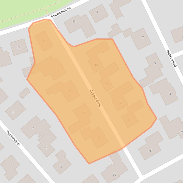 Kaart van postcodegebied 5706ZX.