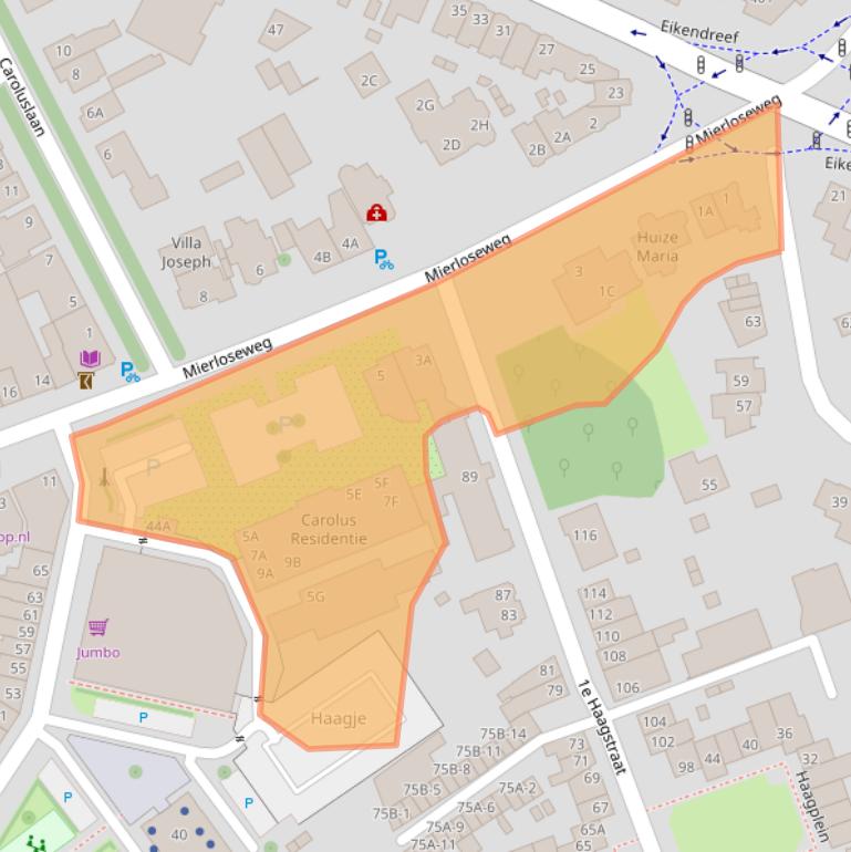 Kaart van postcodegebied 5707AA.