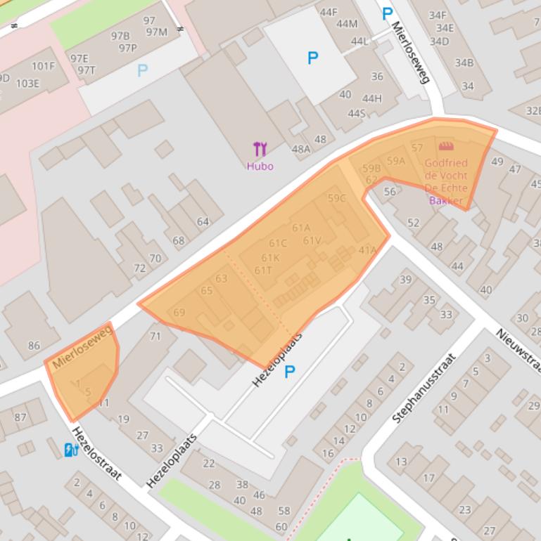 Kaart van postcodegebied 5707AC.