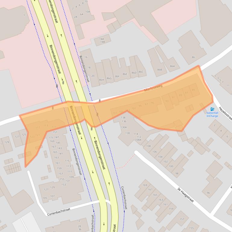 Kaart van postcodegebied 5707AD.