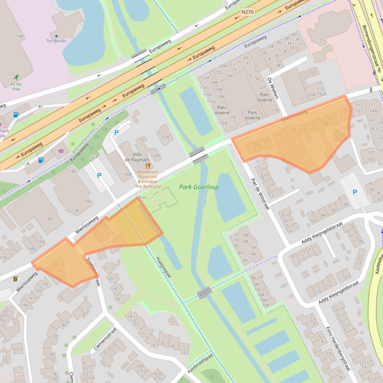 Kaart van postcodegebied 5707AE.