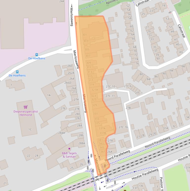 Kaart van postcodegebied 5707AK.