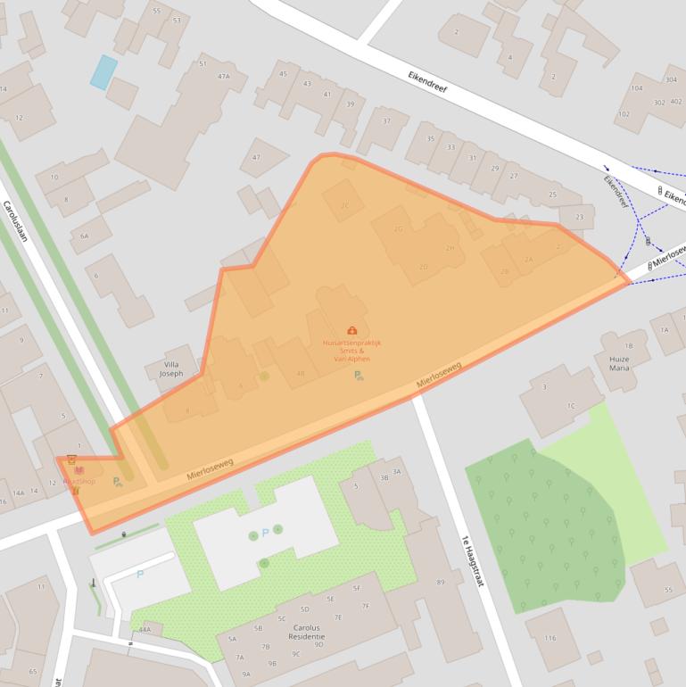 Kaart van postcodegebied 5707AL.