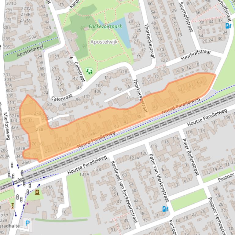 Kaart van postcodegebied 5707AX.