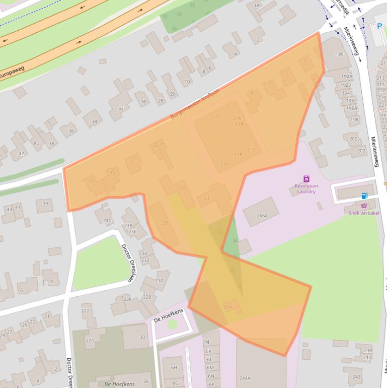 Kaart van postcodegebied 5707BA.