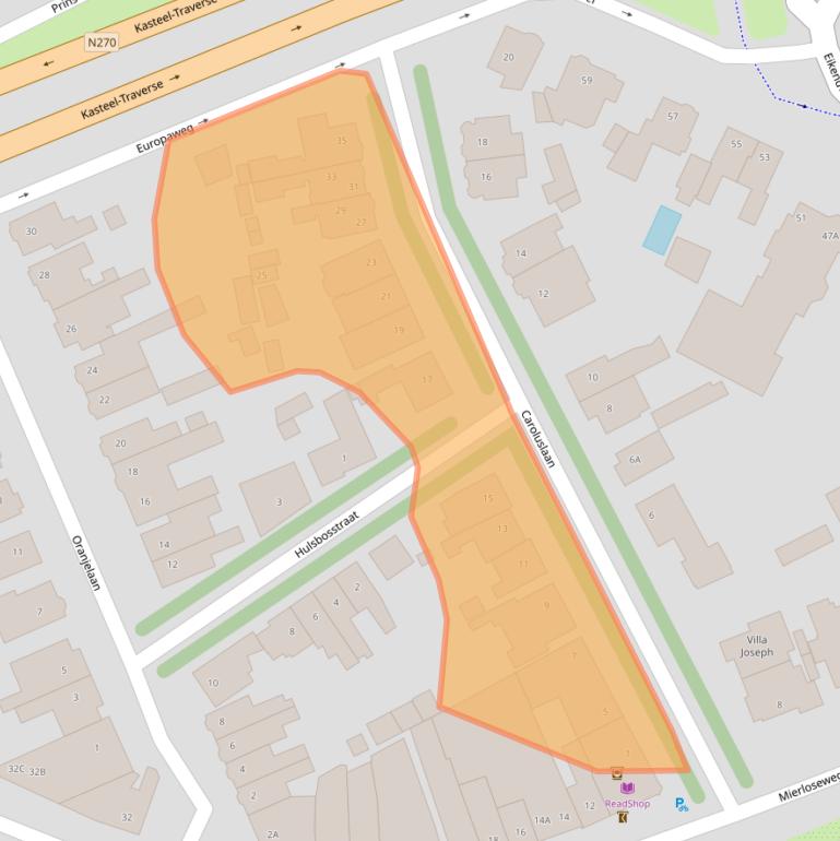 Kaart van postcodegebied 5707BL.