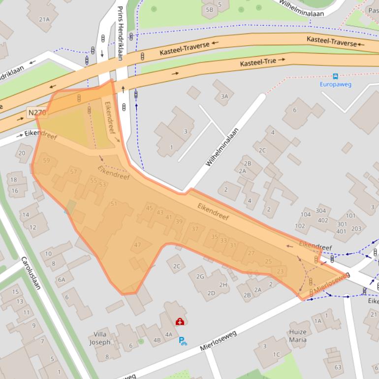 Kaart van postcodegebied 5707BP.